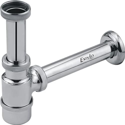 Bottle Trap Solo Full Brass Body with Chrome Finished SS Pipes, 1.25 Inch