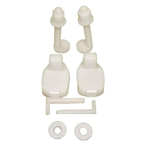 Toilet Seat Cover Hinges Deployment Type Square Hinges Clamp Fit Toilet Seat Lid Lock(1 Pair) White