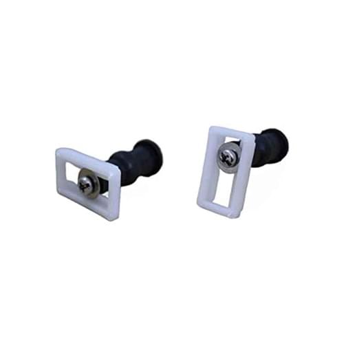 Hydraulic Fastener type Release Soft movement Toilet Seat Rubber Fixture 2Pcs Toilet Seat cover Screws Fixings Seat Hinges Expanding Rubber Screws Fixing WC Fittings
