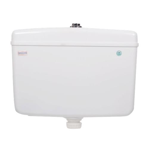 Flushing Cistern Complete Set Center Top Push Button Single Flush Tank (White 10 L)