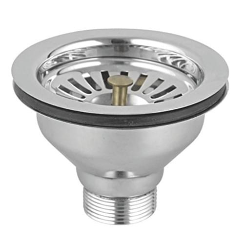 SBD Stainless Steel Heavy 4" inch Waste Coupling for Sink/Wash Basin,Drain Outlet with Marble Finish (Chrome Finished)